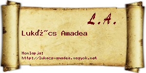 Lukács Amadea névjegykártya